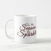 Dit is het seizoen om te schitteren, kerst elegant koffiemok (Links)