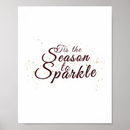 Dit is het seizoen om te schitteren, kerst elegant poster