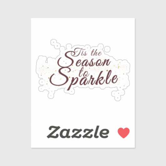 Dit is het seizoen om te schitteren, kerst elegant sticker (Vel)
