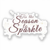 Dit is het seizoen om te schitteren, kerst elegant sticker (Voorkant)