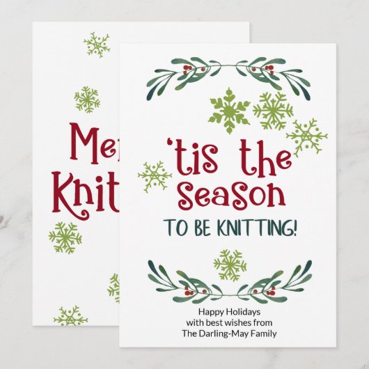 Dit is het seizoen om te slaan - grappige nitters feestdagenkaart (Voorkant / Achterkant)