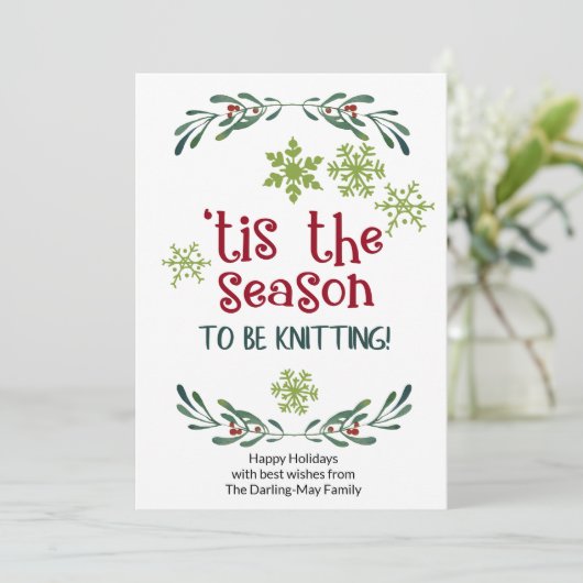 Dit is het seizoen om te slaan - grappige nitters feestdagenkaart (Staand voorkant)