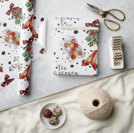 Dit is het seizoen om te sprankelen schoenen kerst cadeaupapier