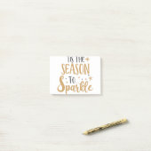 Dit is het seizoen om te springen post-it® notes (Op bureau)