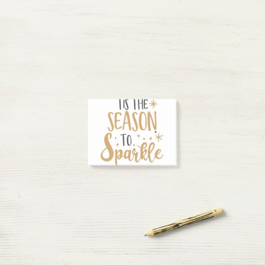 Dit is het seizoen om te springen post-it® notes (Op bureau)