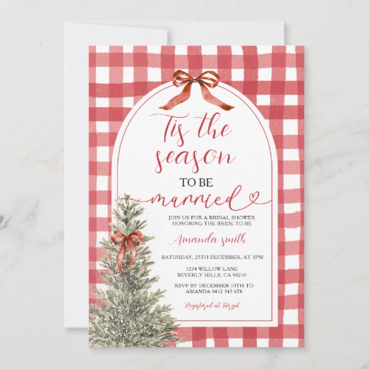 Dit is het seizoen om te trouwen Bow Vrijgezellenf Kaart (Voorkant)