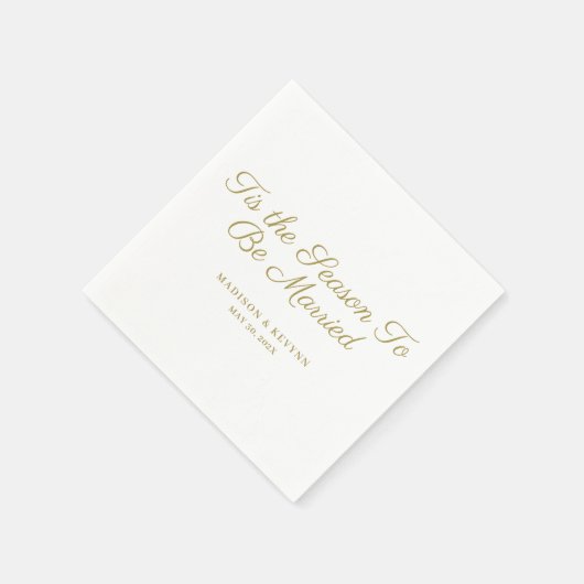 Dit is het seizoen om te trouwen | bruiloftsservet servet (Hoek)