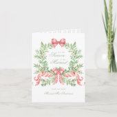 Dit is het seizoen om te trouwen Eerste Kerstmis F Feestdagen Kaart (Voorkant)