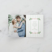 Dit is het seizoen om te trouwen Eerste Kerstmis F Feestdagen Kaart (Binnen)