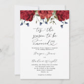 Dit is het seizoen om te trouwen Floral Wedding Kaart (Voorkant)