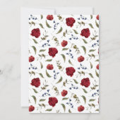 Dit is het seizoen om te trouwen Floral Wedding Kaart (Achterkant)