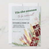 "Dit is het seizoen om te trouwen" – Kerstbruiloft Kaart (Voorkant)