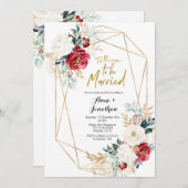 Dit is het seizoen om te trouwen Kerstmis Bloemen  Kaart (Voorkant / Achterkant)