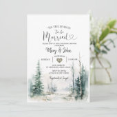 Dit is het seizoen om te trouwen met Pine Trees Kaart (Staand voorkant)