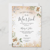 Dit is het seizoen om te trouwen met Winter Floral Kaart (Voorkant)