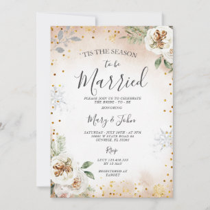 Dit is het seizoen om te trouwen met Winter Floral Kaart