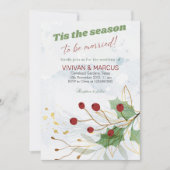 Dit is het seizoen om te trouwen op de kerstbruilo kaart (Voorkant)