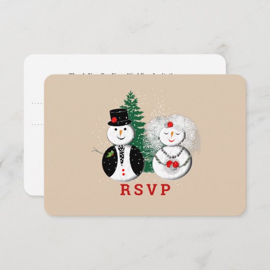 Dit is het seizoen om te trouwen RSVP kaartje (Voorkant / Achterkant)