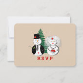 Dit is het seizoen om te trouwen RSVP kaartje (Voorkant)