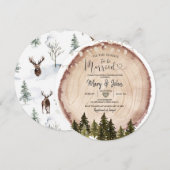 'Dit is het seizoen om te trouwen Rustic Wood Kaart (Voorkant / Achterkant)