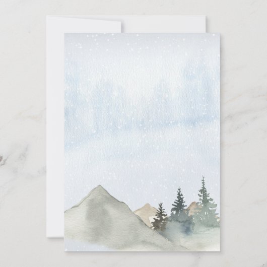 Dit is het seizoen om te trouwen Snow Forest Weddi Kaart (Achterkant)