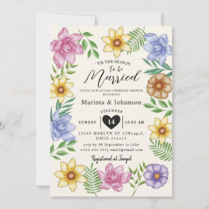 Dit is het seizoen om te trouwen Uitnodiging