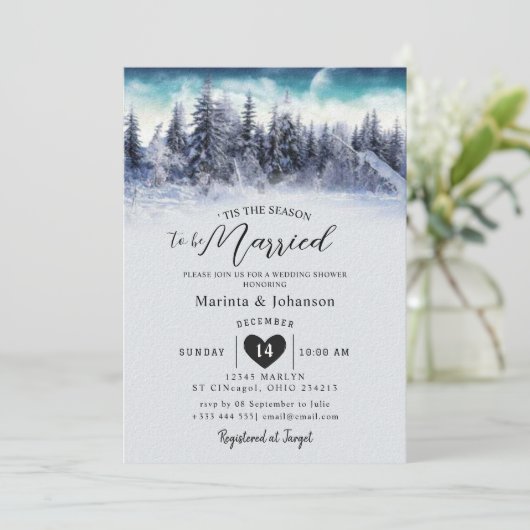 Dit is het seizoen om te trouwen Uitnodiging (Staand voorkant)