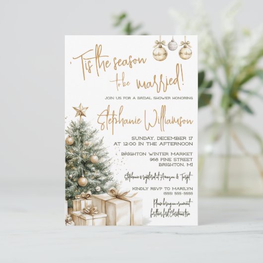 Dit is het seizoen om te trouwen! Vrijgezellenfees Kaart (Staand voorkant)