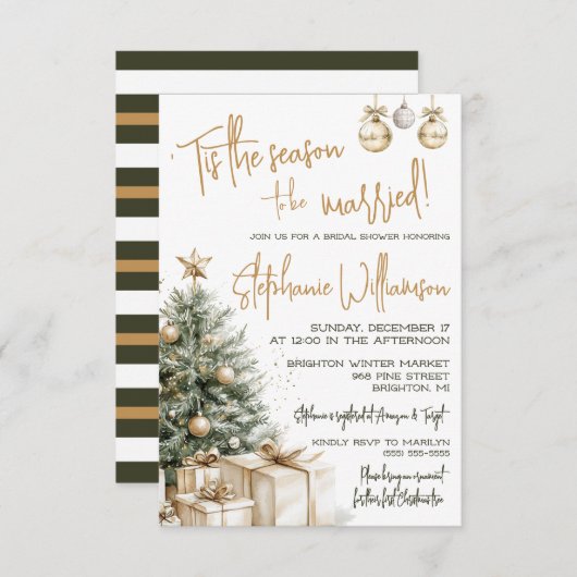 Dit is het seizoen om te trouwen! Vrijgezellenfees Kaart (Voorkant / Achterkant)