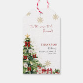 Dit is het seizoen om te trouwen Vrijgezellenfeest Cadeaulabel (Achterkant)