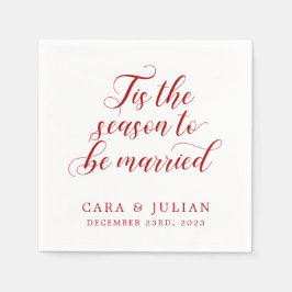 Dit is het seizoen om te trouwen Winter bruiloft Servet