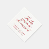 Dit is het seizoen om te trouwen Winter bruiloft Servet (Hoek)