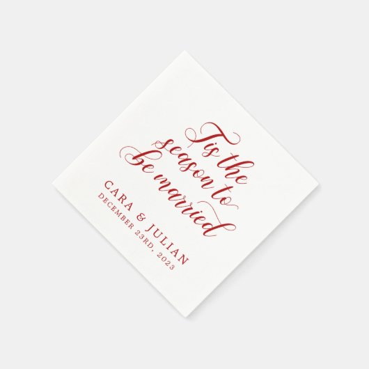 Dit is het seizoen om te trouwen Winter bruiloft Servet (Hoek)