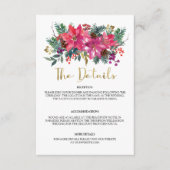 Dit is het seizoen om te trouwen Winter Christmas  Informatiekaartje (Voorkant)