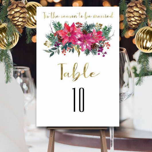 Dit is het seizoen om te trouwen Winter Christmas Kaart