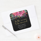 Dit is het seizoen om te trouwen Winter Christmas  Vierkante Sticker (Envelop)