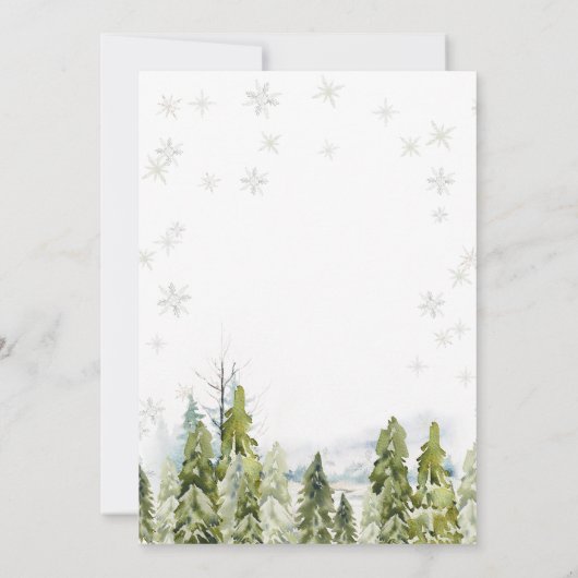 Dit is het seizoen om te trouwen Winter Floral Kaart (Achterkant)