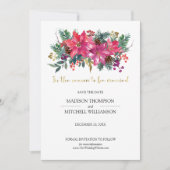 Dit is het seizoen om te trouwen Winter roze kerst Save The Date (Voorkant)