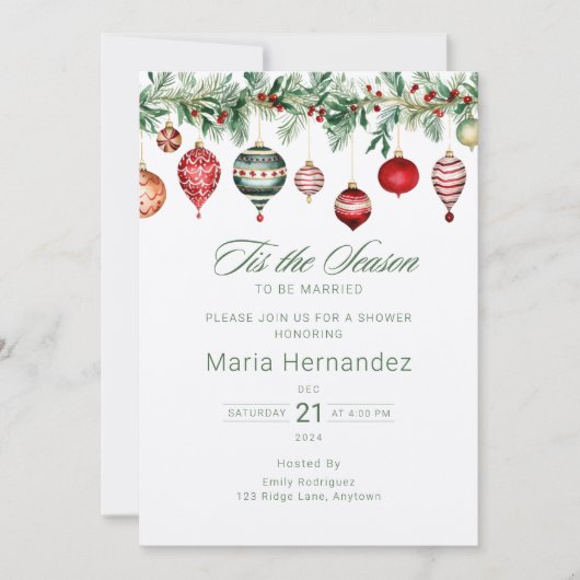 Dit is het seizoen om te trouwen Winter Vrijgezell Kaart (Voorkant)