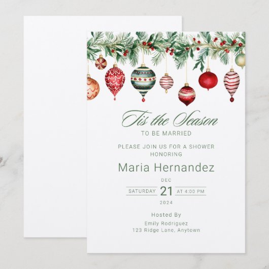 Dit is het seizoen om te trouwen Winter Vrijgezell Kaart (Voorkant / Achterkant)