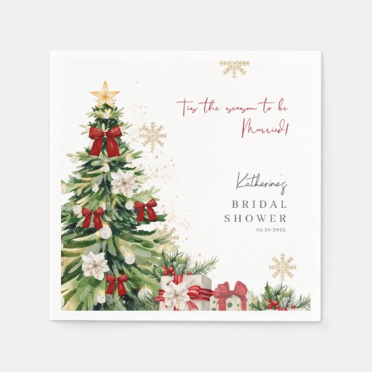 Dit is het seizoen om te trouwen Winter Vrijgezell Servet (Voorkant)