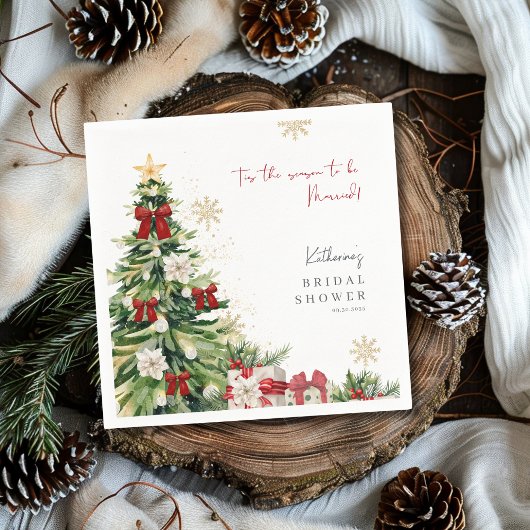 Dit is het seizoen om te trouwen Winter Vrijgezell Servet