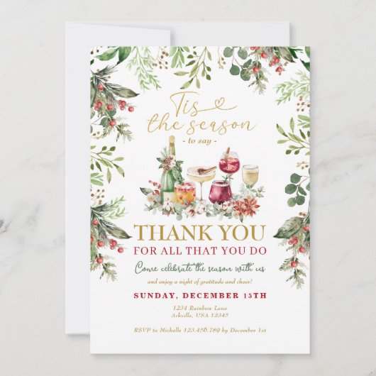 Dit is het seizoen om te zeggen dank u kerstfeest kaart (Voorkant)