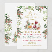 Dit is het seizoen om te zeggen dank u kerstfeest kaart (Voorkant / Achterkant)