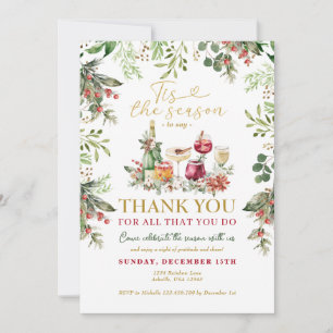 Dit is het seizoen om te zeggen dank u kerstfeest kaart