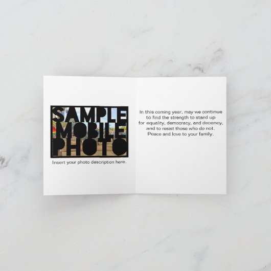 Dit is het seizoen om Trump-kerstfoto te weerstaan Feestdagen Kaart (Binnen)