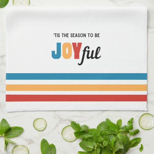 'Dit is het seizoen om vreugdevolle keukenhanddoek (Gevouwen)