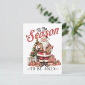 ‘Dit is het seizoen om vrolijk  Sinterklaas te zij Briefkaart (Staand voorkant)