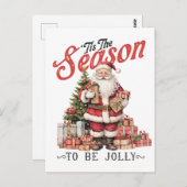 ‘Dit is het seizoen om vrolijk  Sinterklaas te zij Briefkaart (Voorkant / Achterkant)
