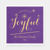 "Dit is het seizoen om vrolijk te zijn" Chic Party Servet (Voorkant)